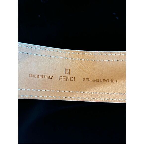 Fendi White Patent Leather Belt (Large) - Picture 5 of 7